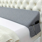 Bed Wedge Pillow - Adjustable 0-7" Gap Filler for Headboard & Mattress/Wall, Backrest, Bed Pillows for Snoring, Spinal Alignment