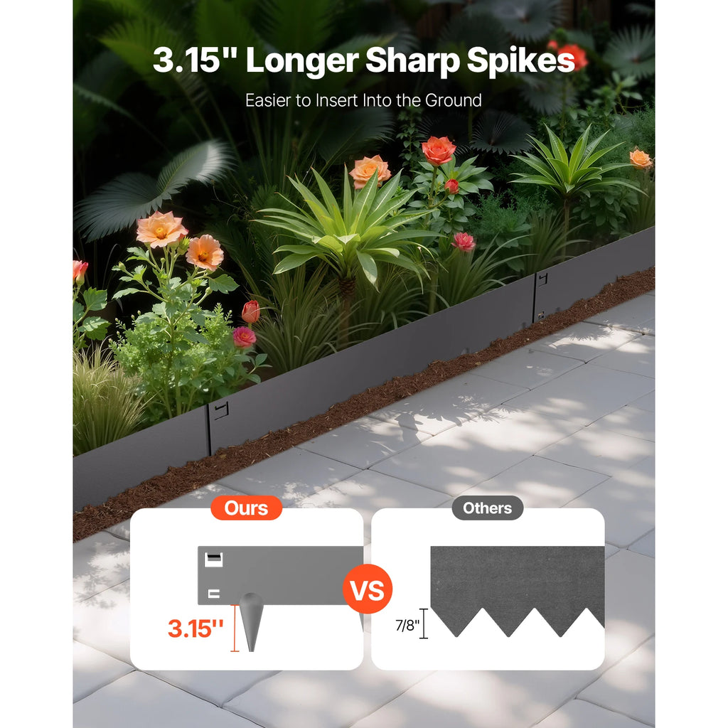 Steel Landscape Edging 5 Pcs 39x4in