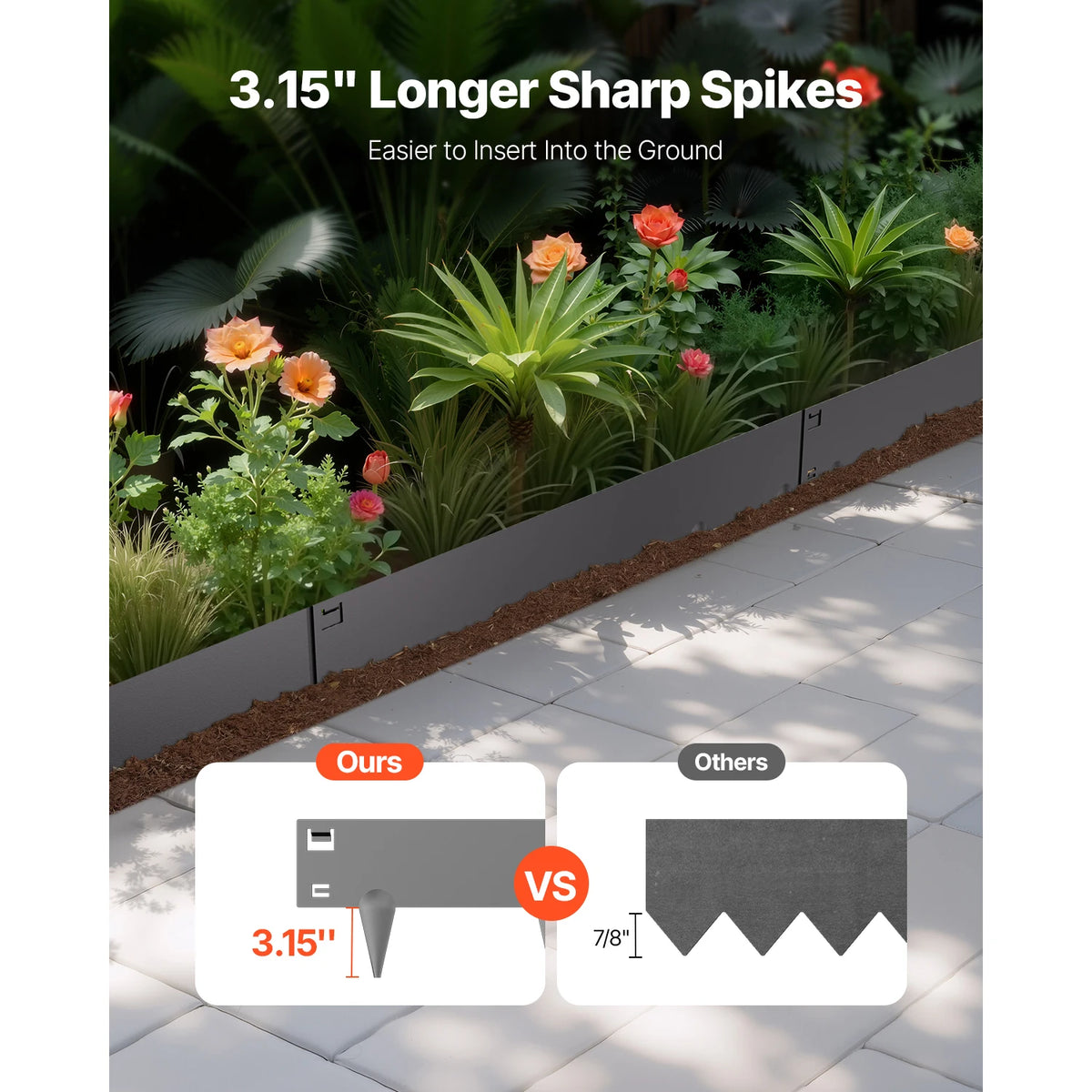 Steel Landscape Edging 5 Pcs 39x4in