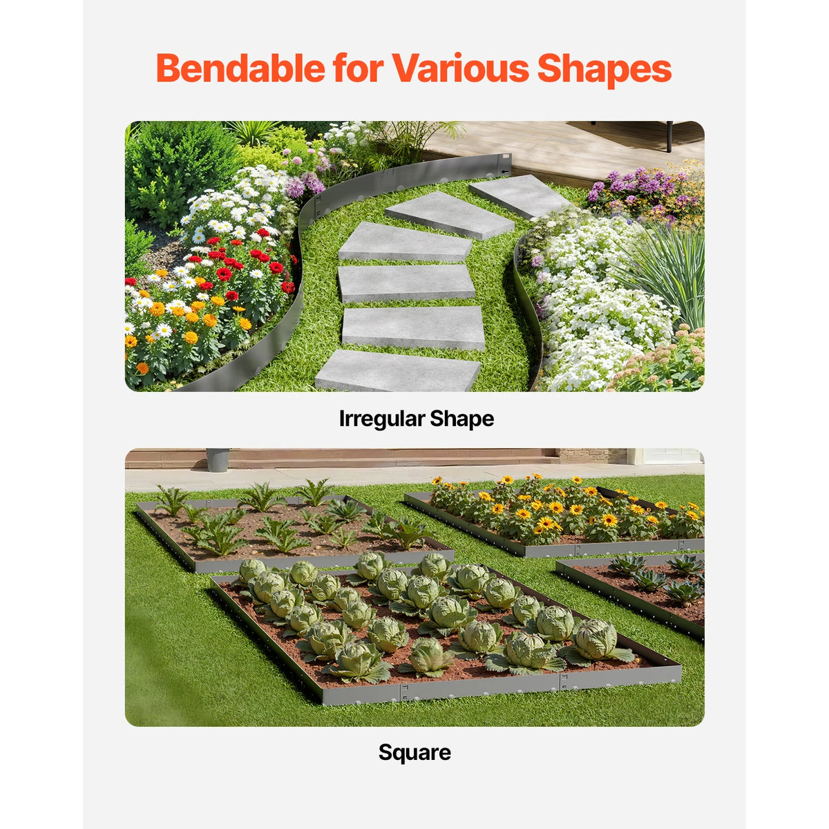 Steel Landscape Edging 5 Pcs 39x4in